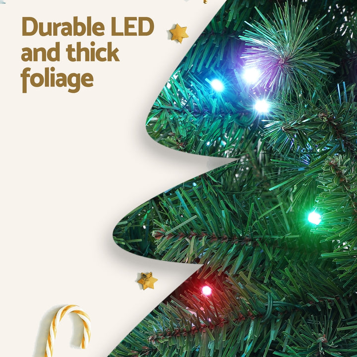 6FT Extra Full Pre-lit RGB Remote LED Christmas Tree - 890 Tips