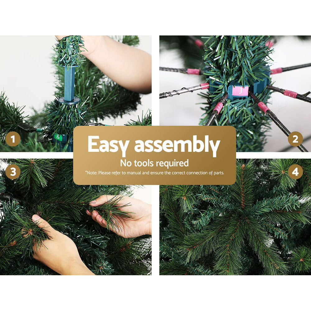 7FT Extra Full Pine-Blend Christmas Tree - 1584 Tips - Homecoze