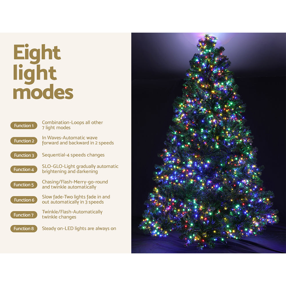 7FT Extra Full Pre-lit Multicolour LED Christmas Tree - 1221 Tips - Homecoze