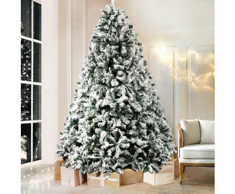 6FT Extra Full Heavy Snow Christmas Tree - 758 Tips Homecoze