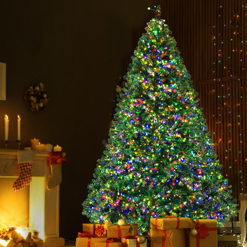8FT Extra Full Pre-lit Multicolour LED Christmas Tree - 1436 Tips - Homecoze