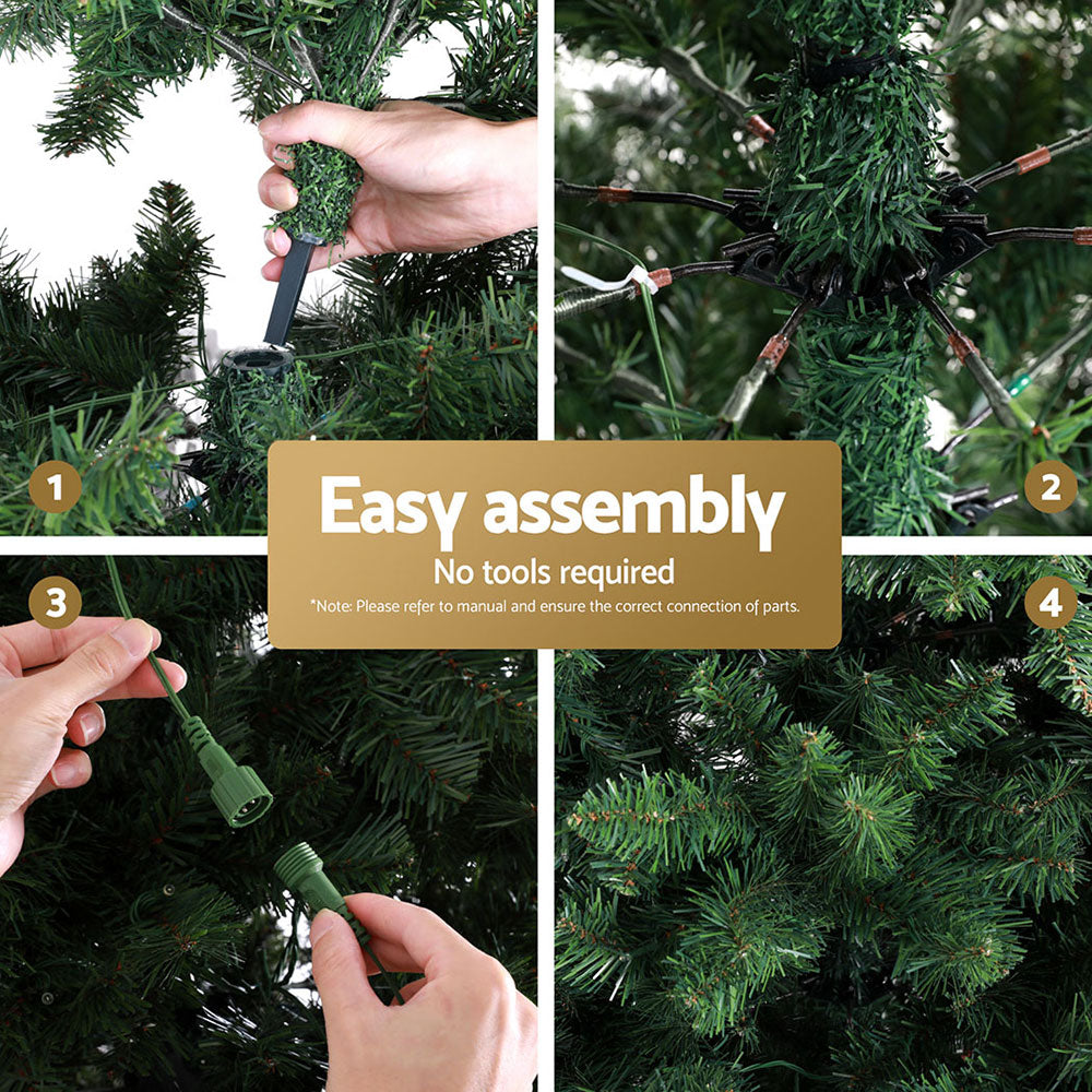 9FT Extra Full Pre-lit LED Christmas Tree - 2590 Tips - Homecoze