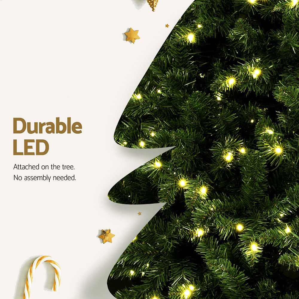 9FT Extra Full Pre-lit LED Christmas Tree - 2590 Tips - Homecoze