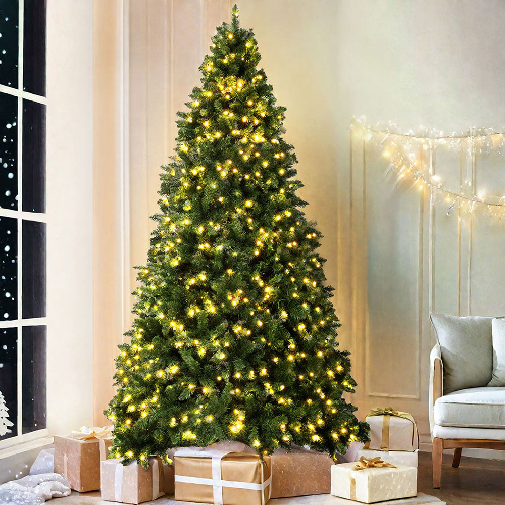 9FT Extra Full Pre-lit LED Christmas Tree - 2590 Tips - Homecoze