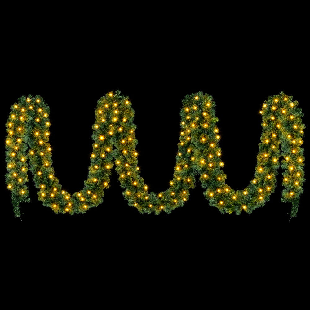 20m Christmas Garland Prelit 300 LED - Warm White - Homecoze