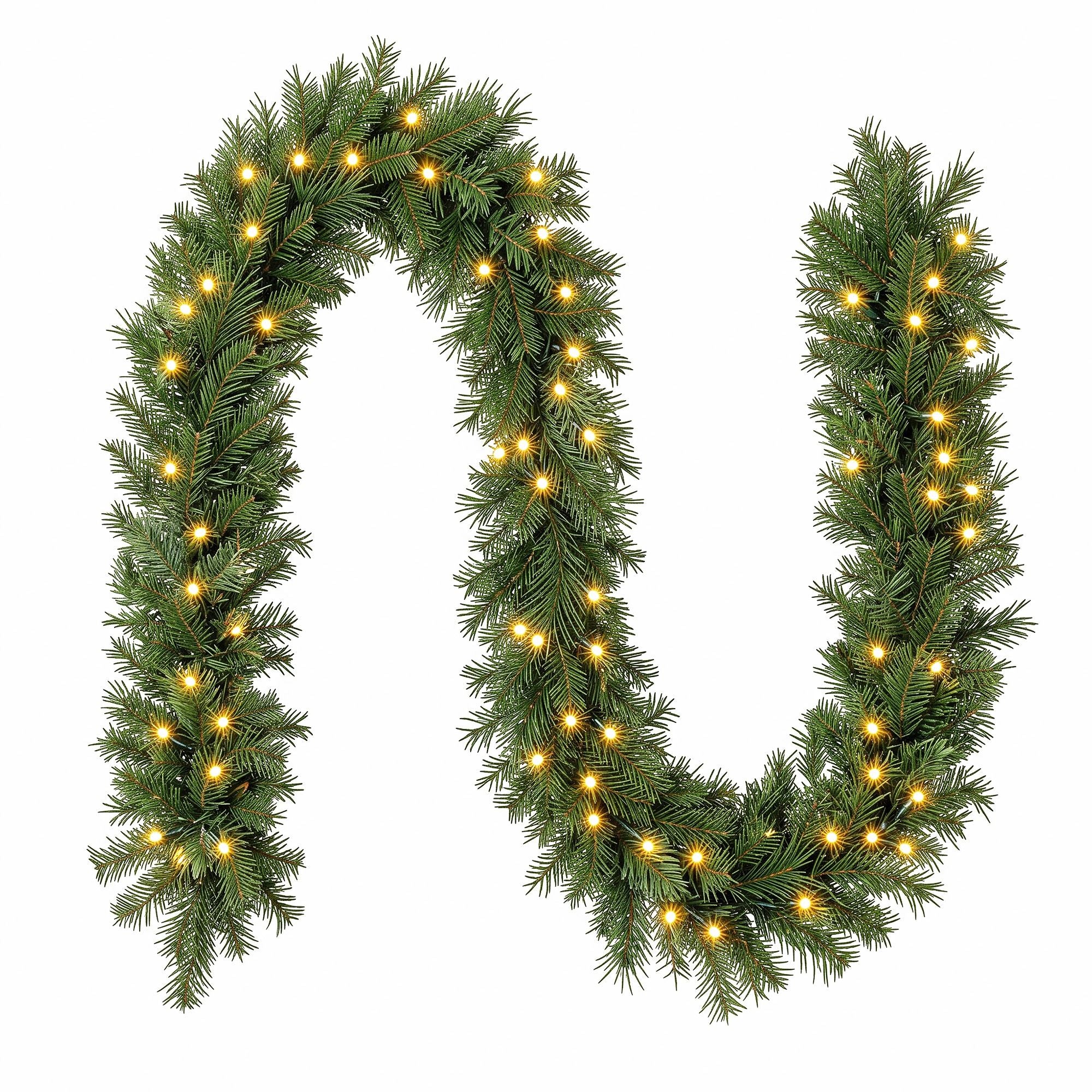 9FT (2.7m) Pre-lit LED Christmas Garland
