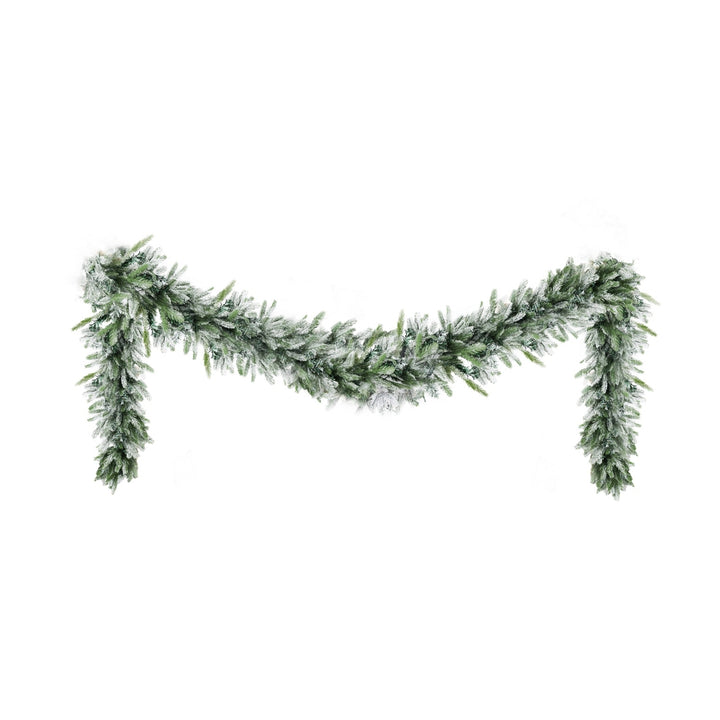 Jingle Jollys 3M Christmas Garland Pre-lit LED Lights Snow Frosted Tips Decor - Homecoze