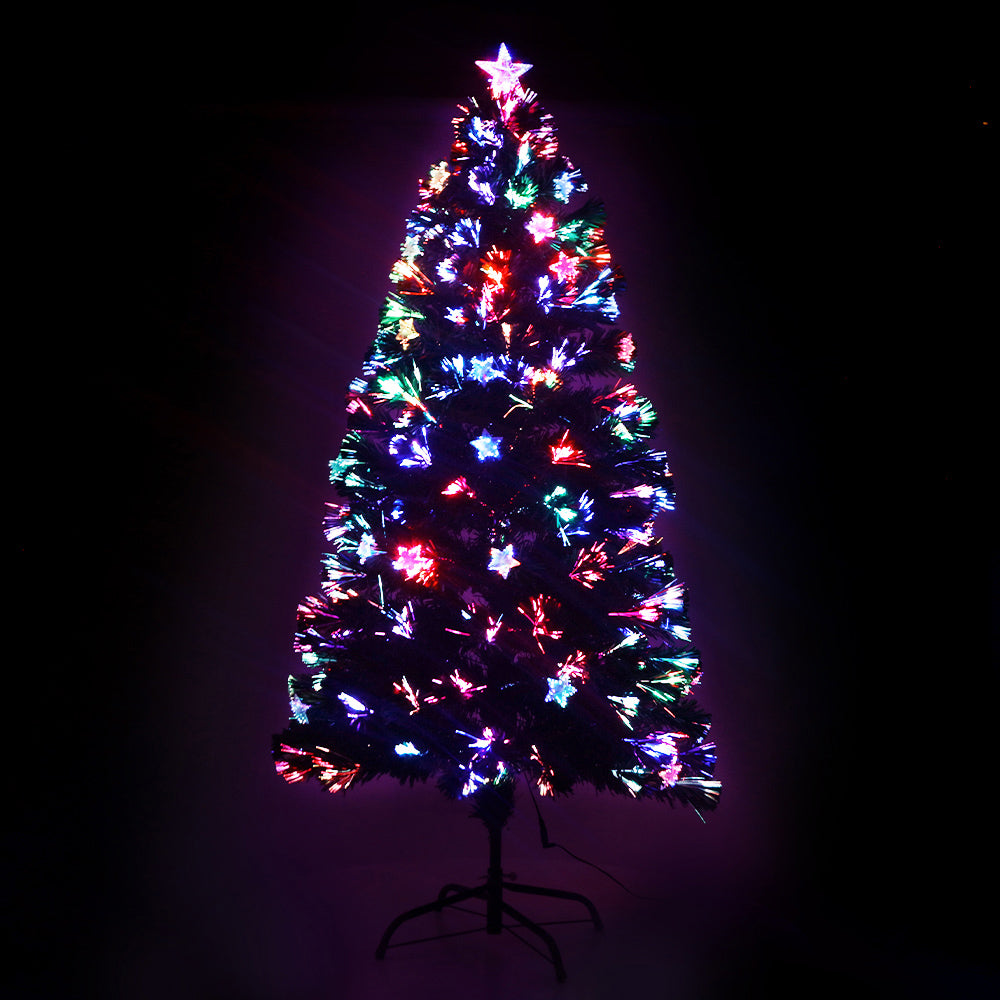 4FT (1.2m) Mini Optic Fibre LED Stars Christmas Tree - 150 Tips Homecoze