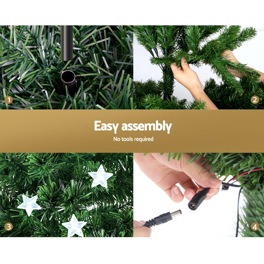 4FT Fibre Optic Value Prelit Christmas Tree - 150 Tips - Homecoze