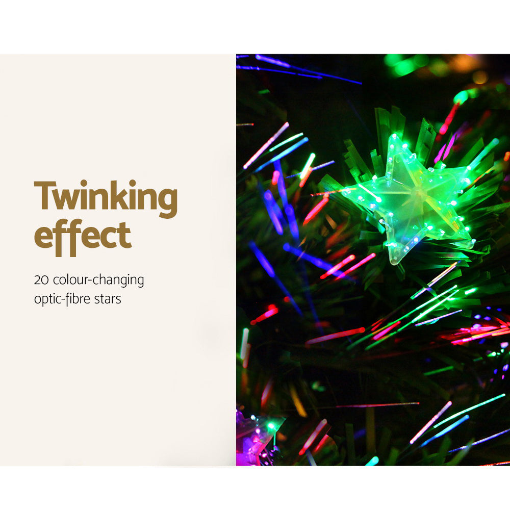 4FT Fibre Optic Value Prelit Christmas Tree - 150 Tips - Homecoze