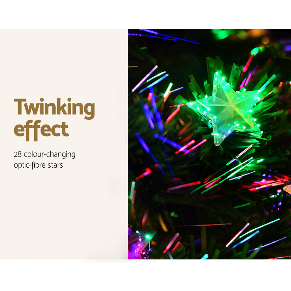 5FT Fibre Optic Value Prelit Christmas Tree - 180 Tips - Homecoze
