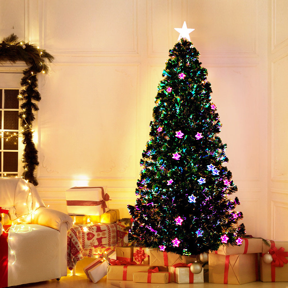6FT Fibre Optic Value Prelit Christmas Tree - 250 Tips - Homecoze