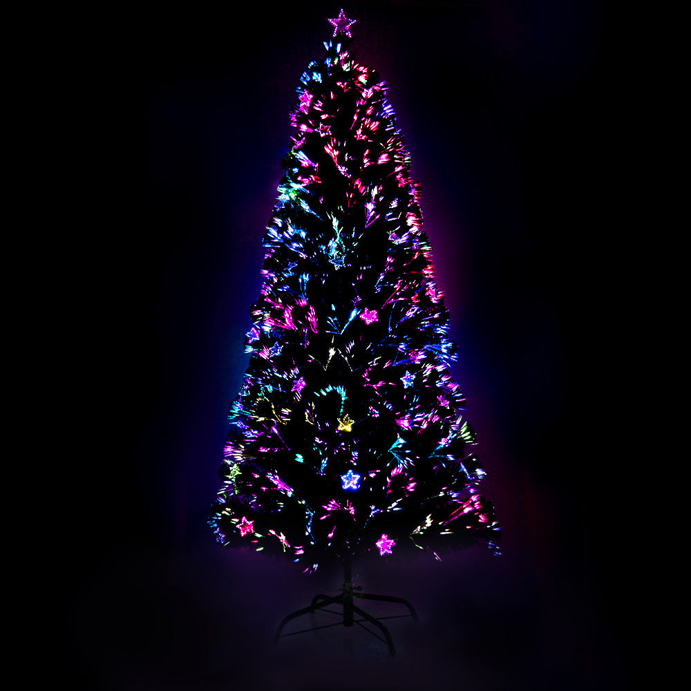 6FT (1.8m) Optic Fibre LED Stars Christmas Tree - 250 Tips Homecoze