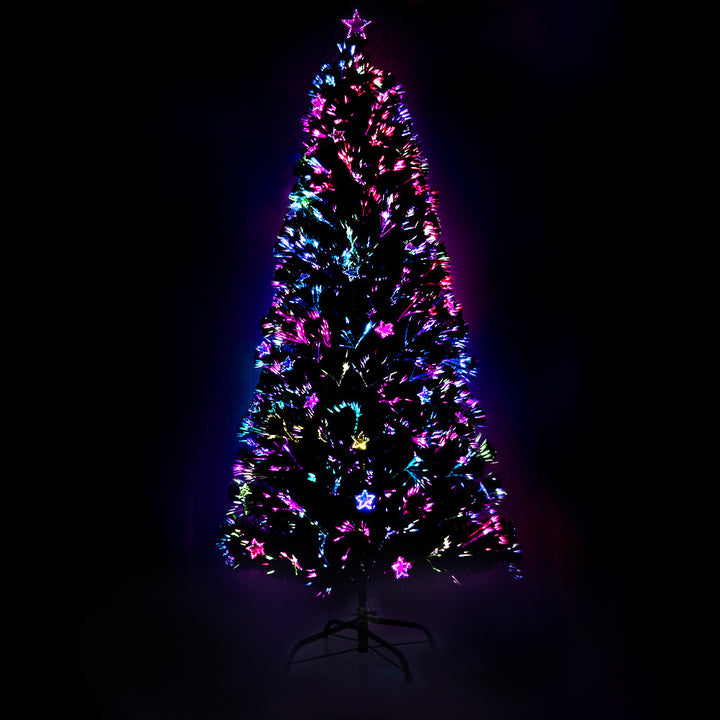 6FT (1.8m) Optic Fibre LED Stars Christmas Tree - 250 Tips Homecoze