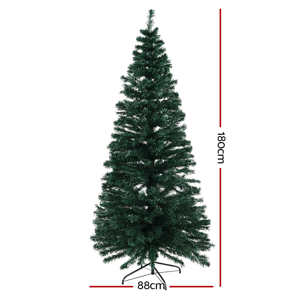 6FT (1.8m) Muilticolour Fibre Optic Value Christmas Tree - 300 Tips - Homecoze