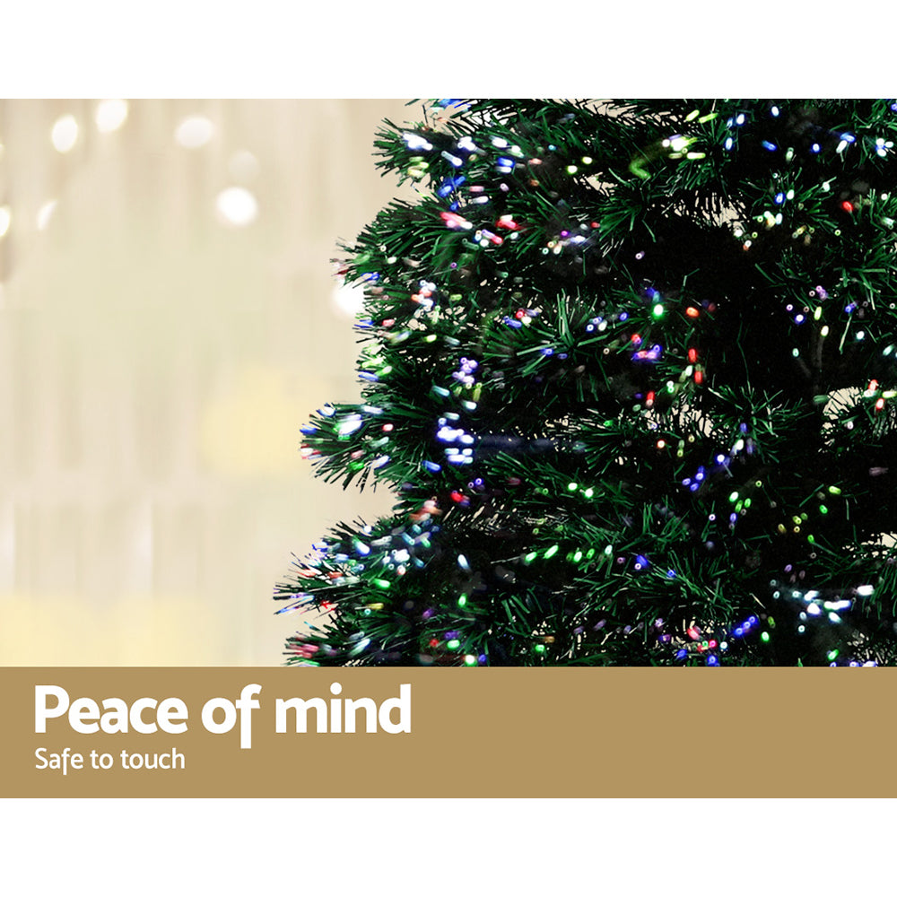 6FT (1.8m) Muilticolour Fibre Optic Value Christmas Tree - 300 Tips - Homecoze