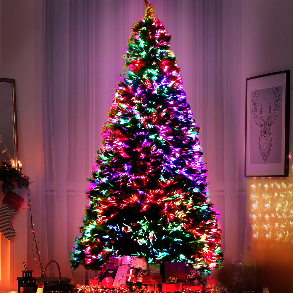 6FT (1.8m) Optic Fibre LED Christmas Tree - 300 Tips Homecoze