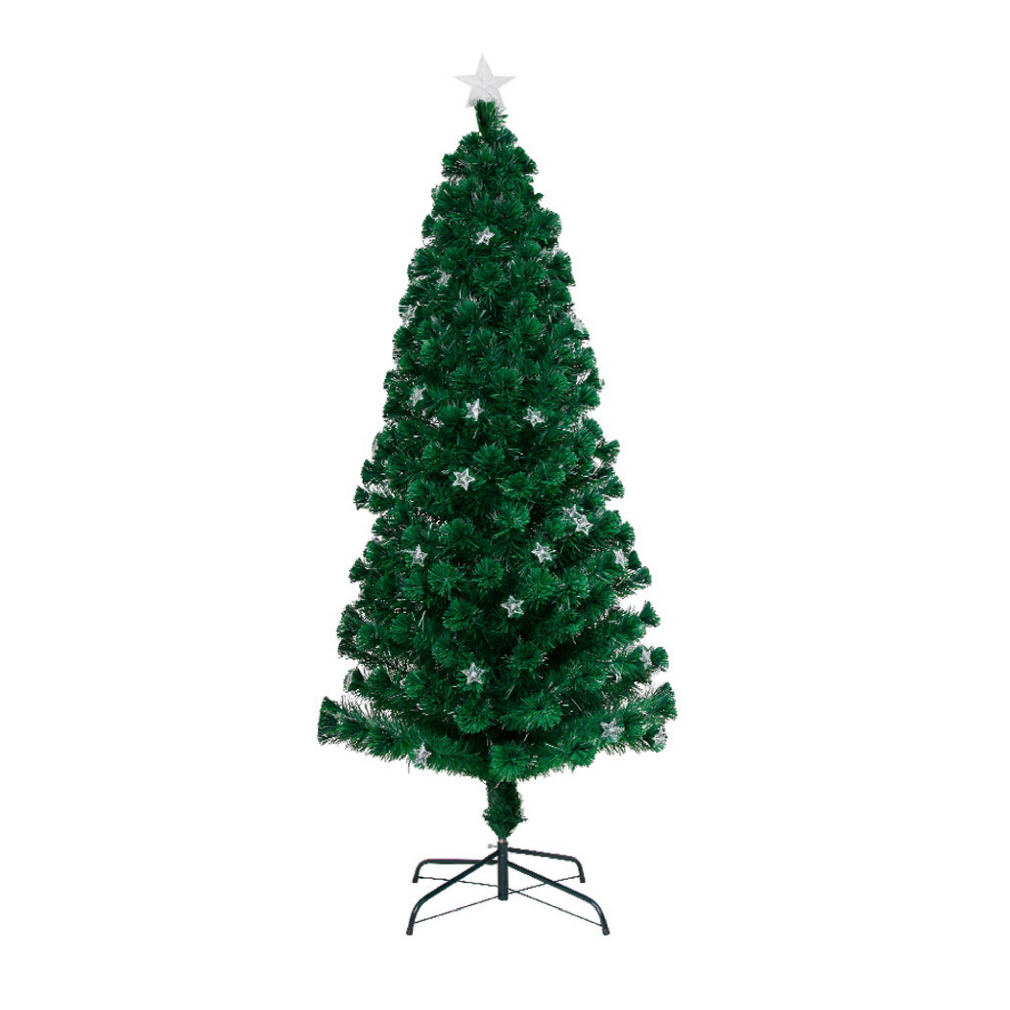 6FT Fibre Optic Stars Christmas Tree - 250 Tips