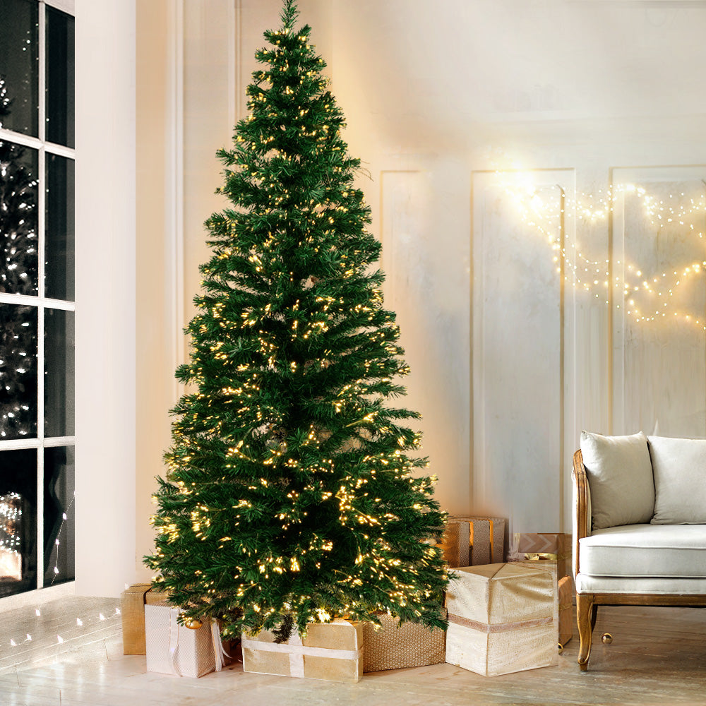 6FT (1.8m) Fibre Optic Value Prelit Christmas Tree - 300 Tips - Homecoze