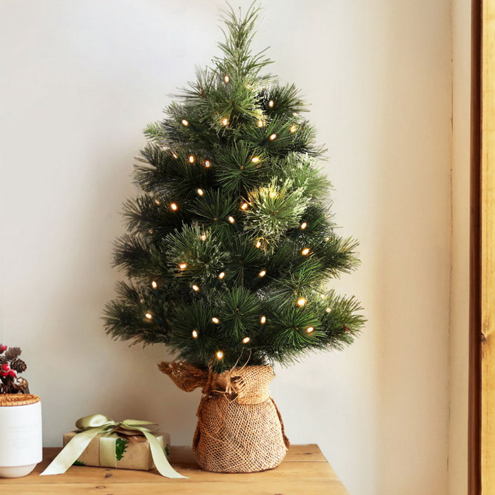 2FT (60cm) Tabletop Christmas Tree with Battery LEDs