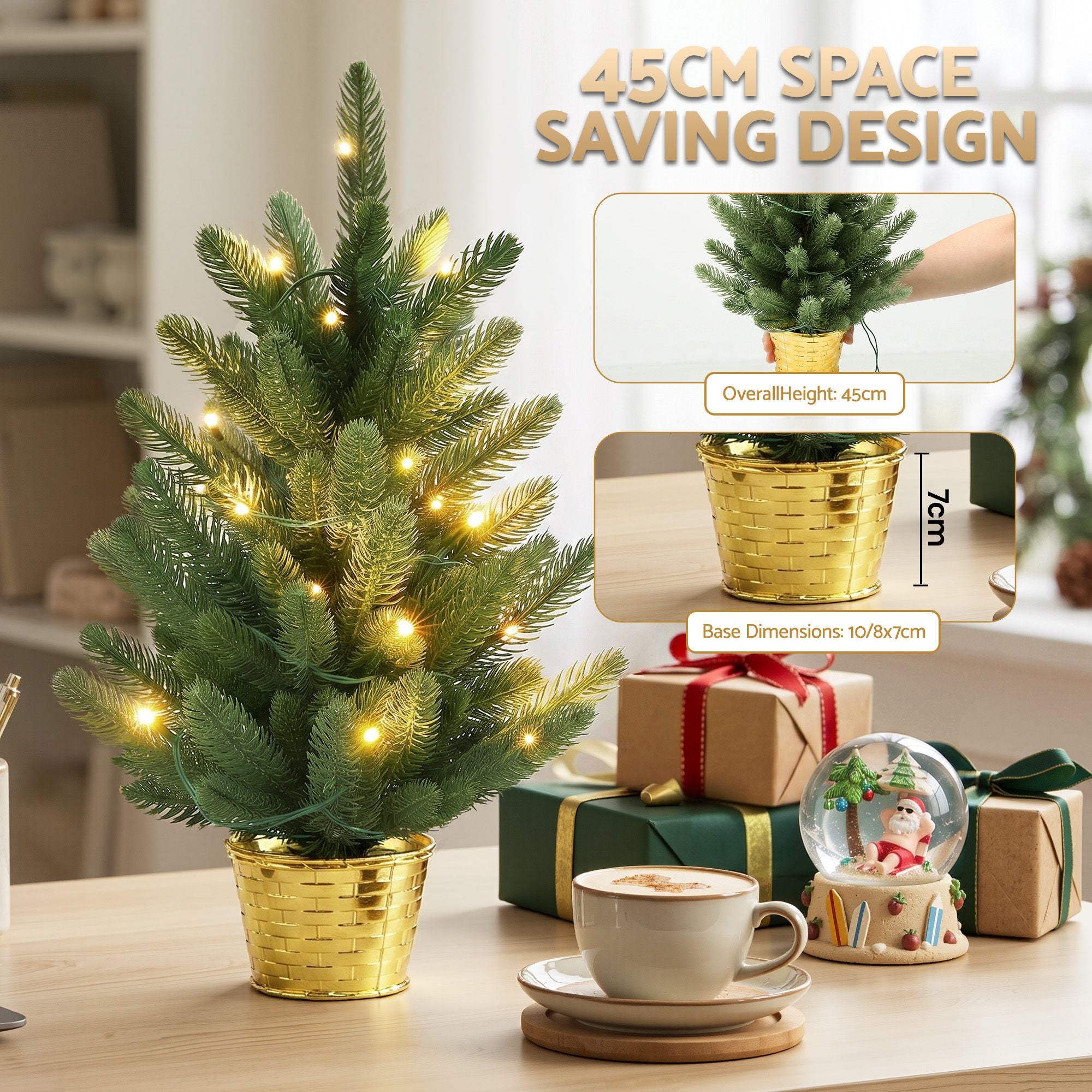1.5FT Battery LED Mini Pre-lit Christmas Tree - 36 Tips