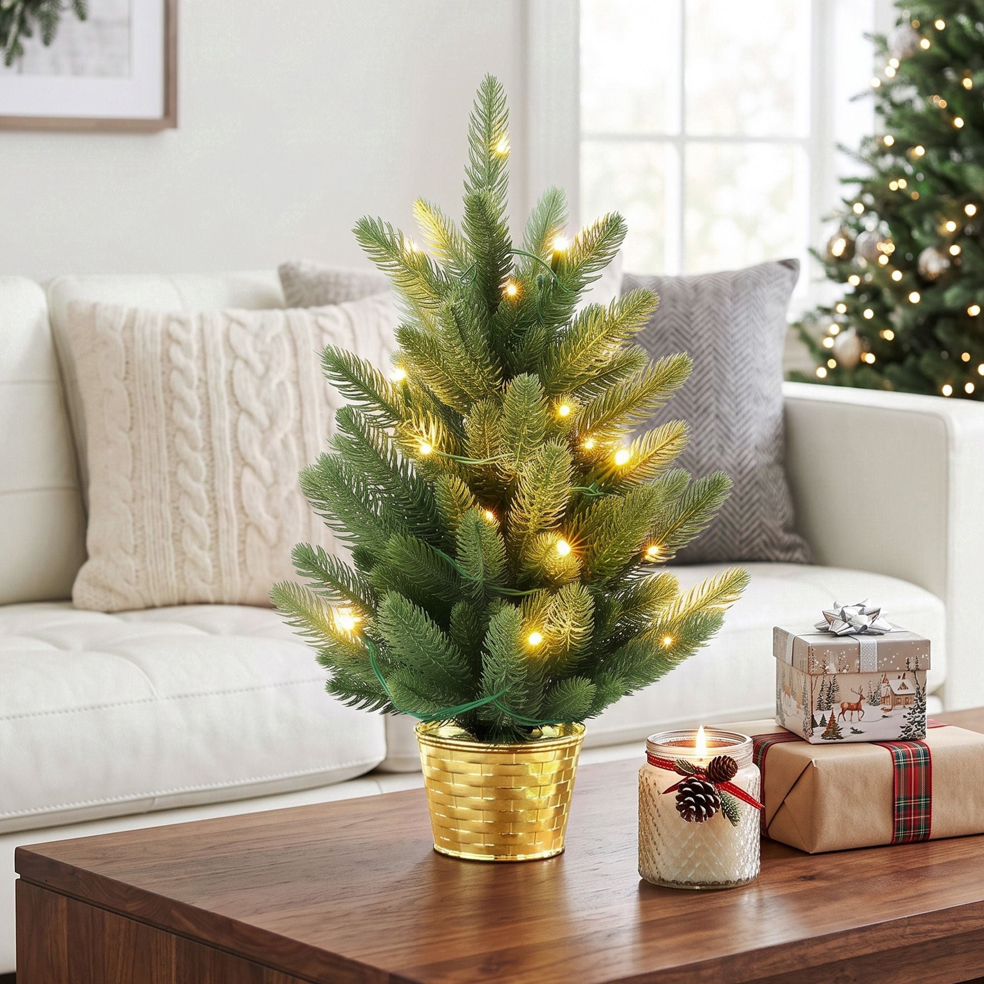 1.5FT Battery LED Mini Pre-lit Christmas Tree - 36 Tips