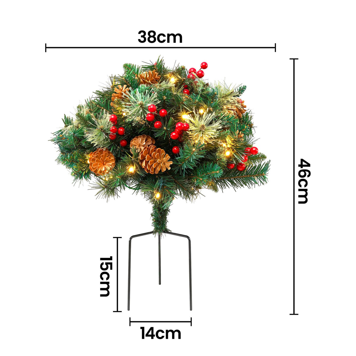 2PC Mini Christmas Tree Lights 50 LED - Warm White