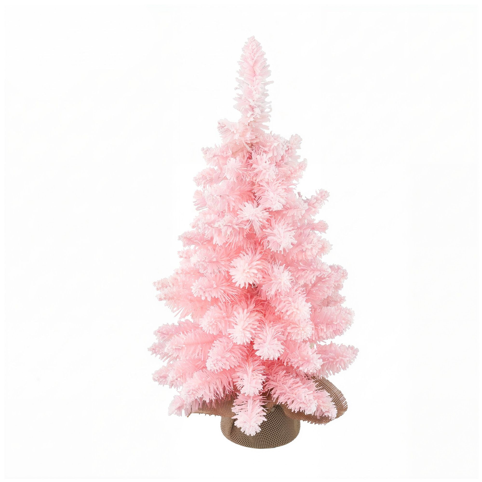 2FT Mini Snow Flocked Christmas Tree - Pink