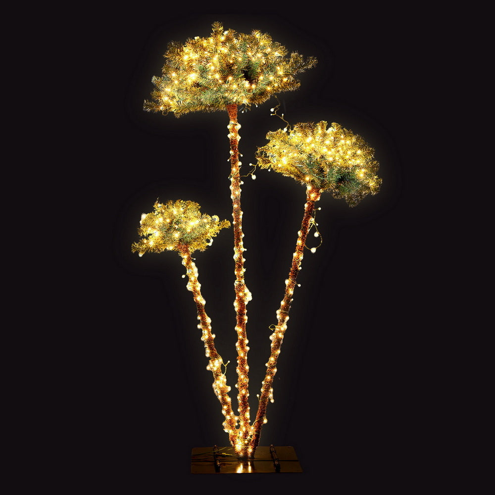 Jingle Jollys Christmas Tree 3-in-1 LED Xmas Palm Tree Party Decor 1.2/1.5/1.8M - Homecoze