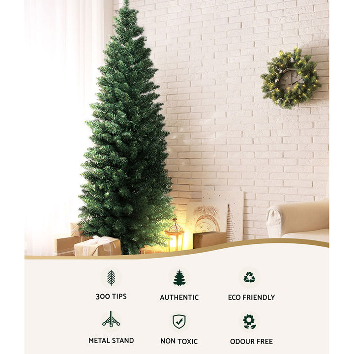 6FT Slim Christmas Tree - 300 Tips Homecoze