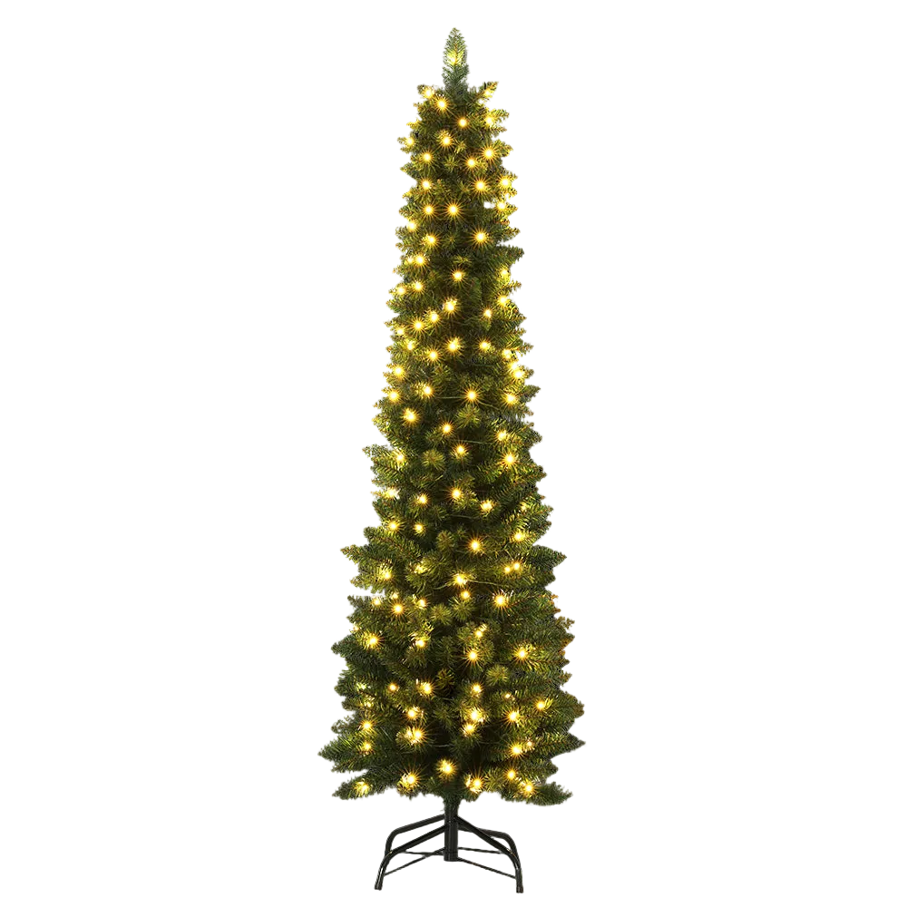 6FT Pre-lit LED Slim Christmas Tree - 300 Tips