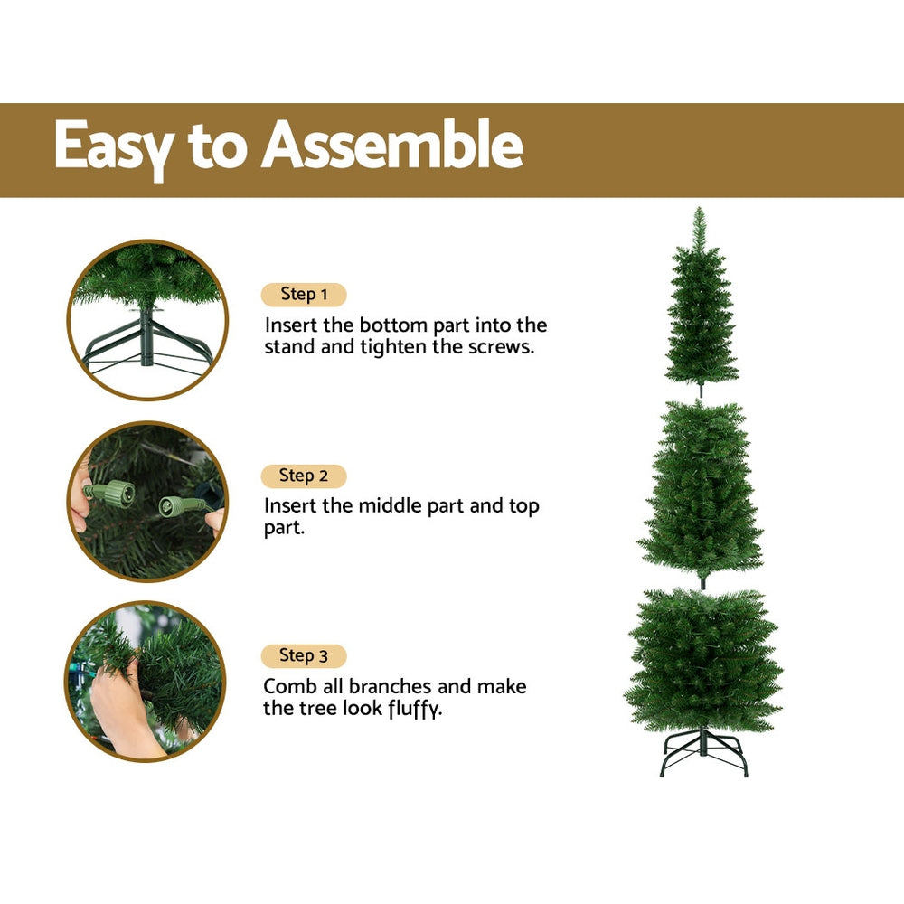 6FT Slim LED Christmas Tree - 300 Tips - Homecoze