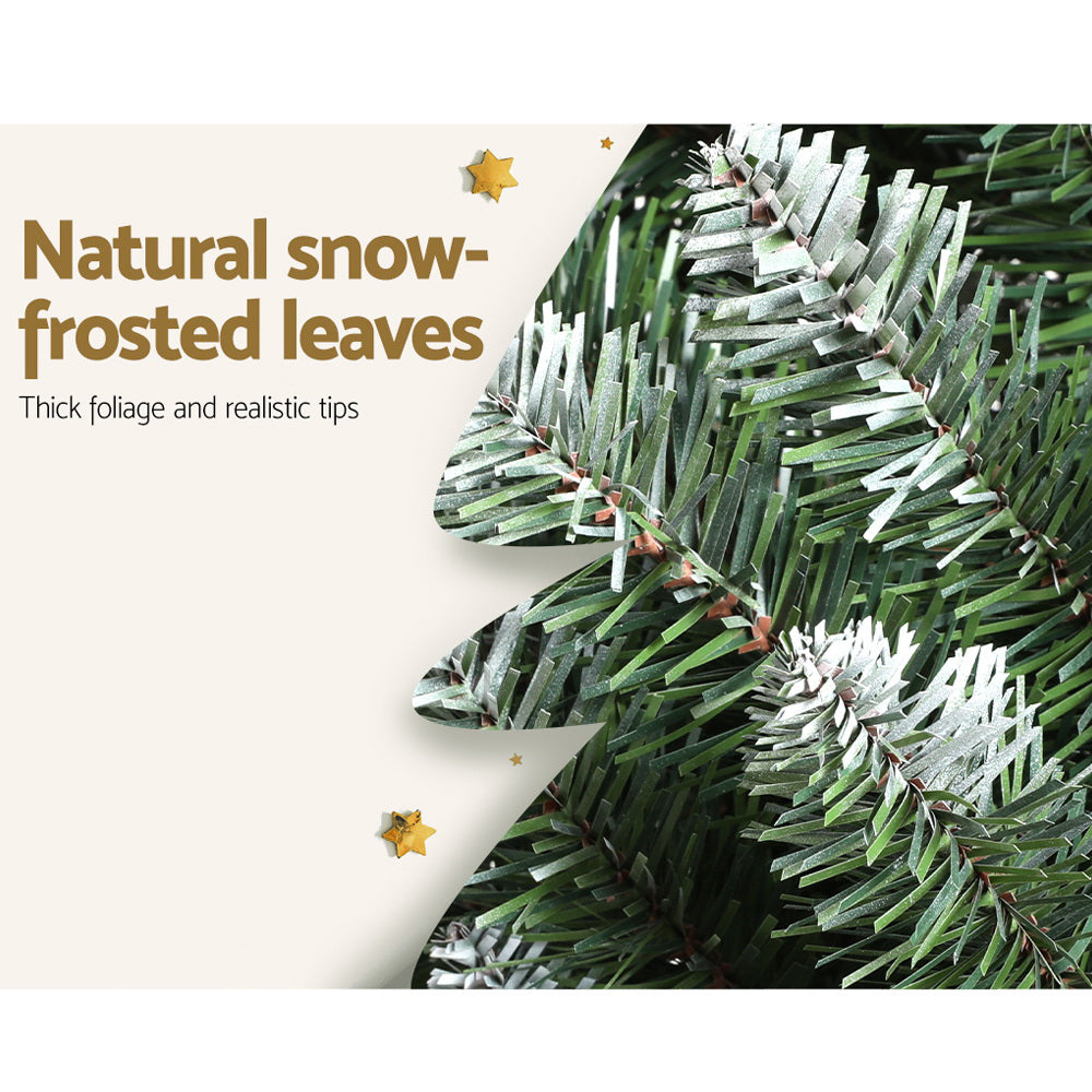 6FT Slim Light Snow Christmas Tree - 300 Tips - Homecoze