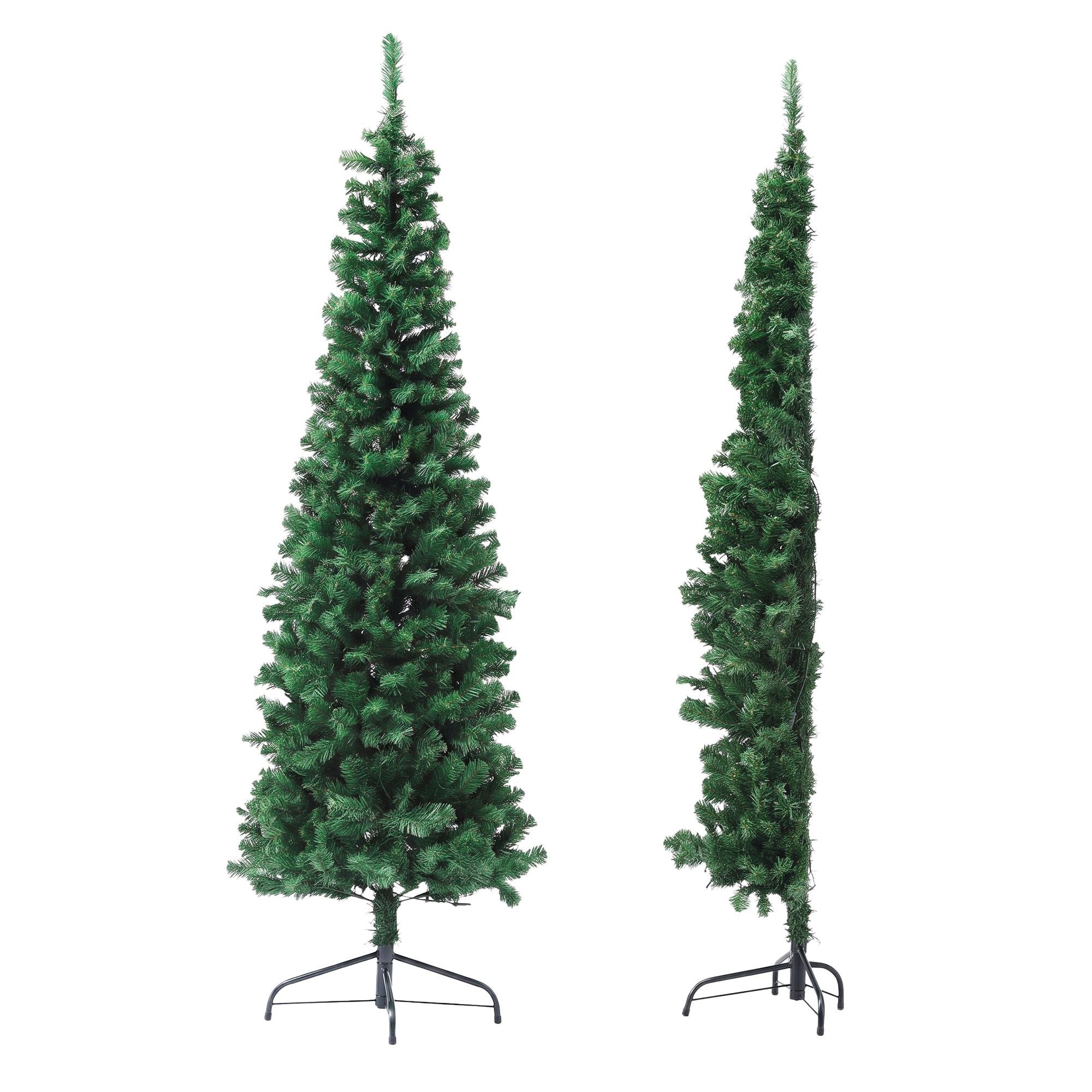6FT Pre-lit LED Corner Half Christmas Tree - 342 Tips
