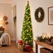 6FT Pre-lit LED Corner Half Christmas Tree - 342 Tips