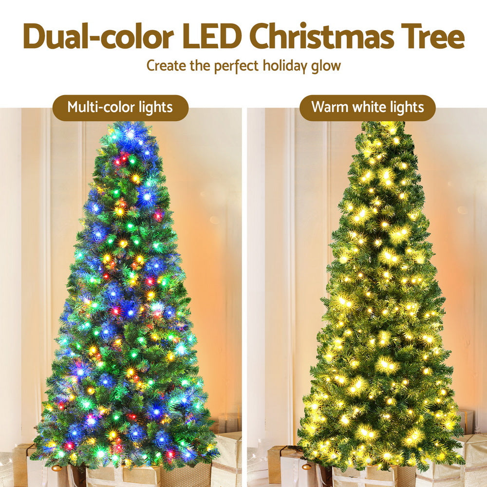 6FT Pre-lit LED Slim Christmas Tree - 544 Tips