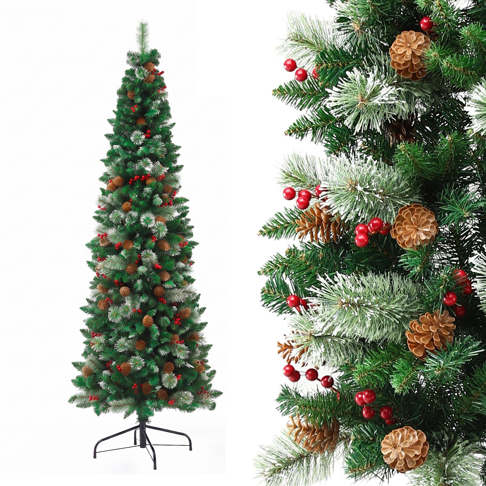 7FT Corner Half Christmas Tree - 402 Tips
