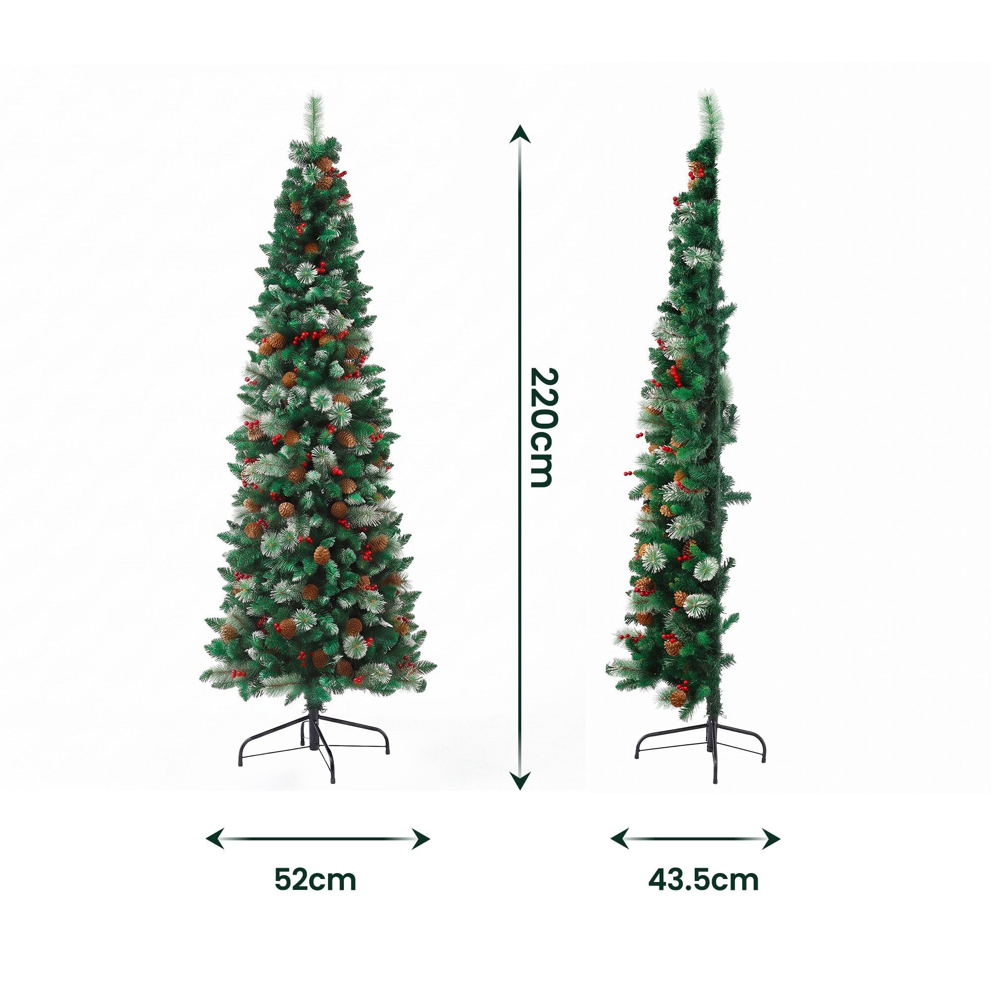 7FT Corner Half Christmas Tree - 402 Tips