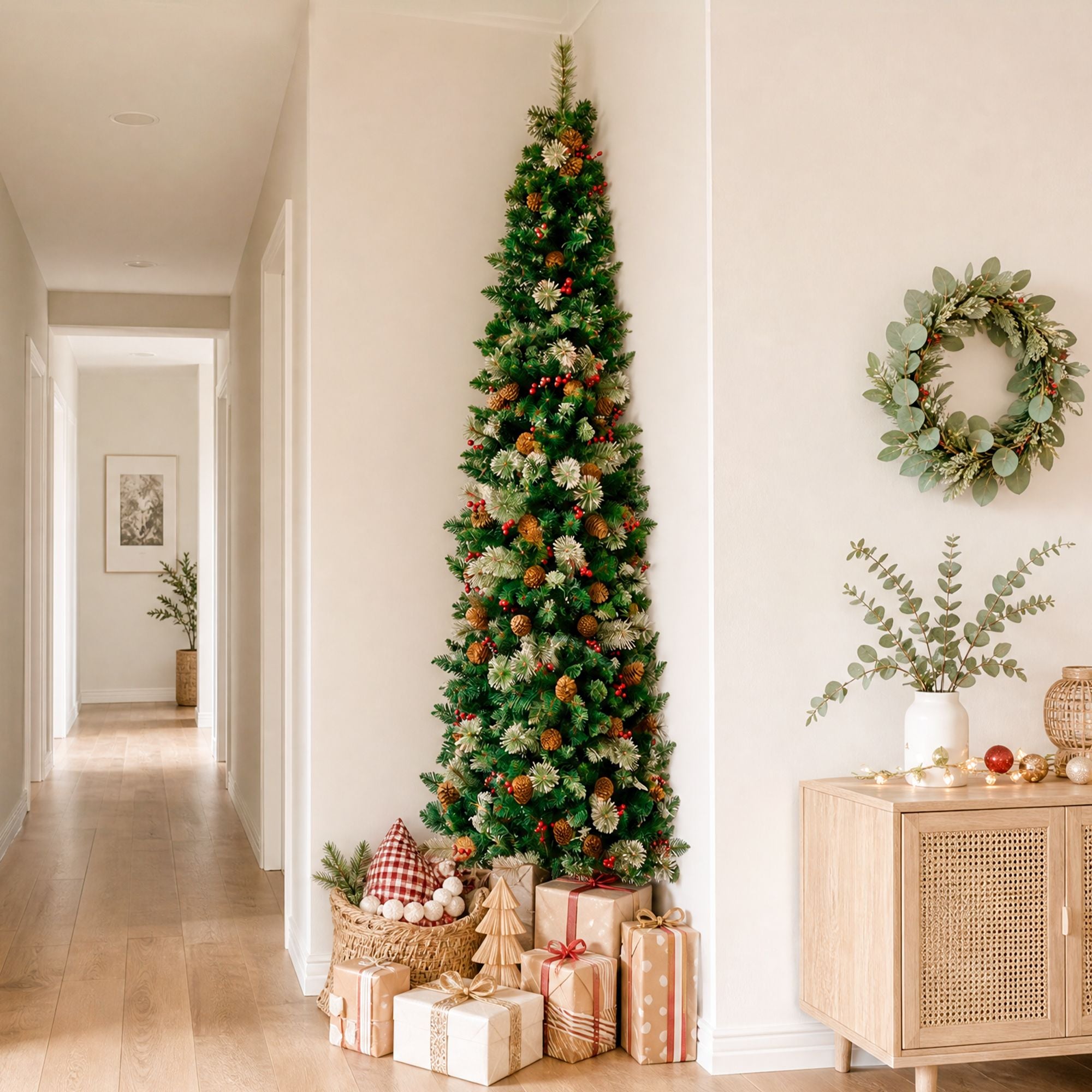 7FT Corner Half Christmas Tree - 402 Tips