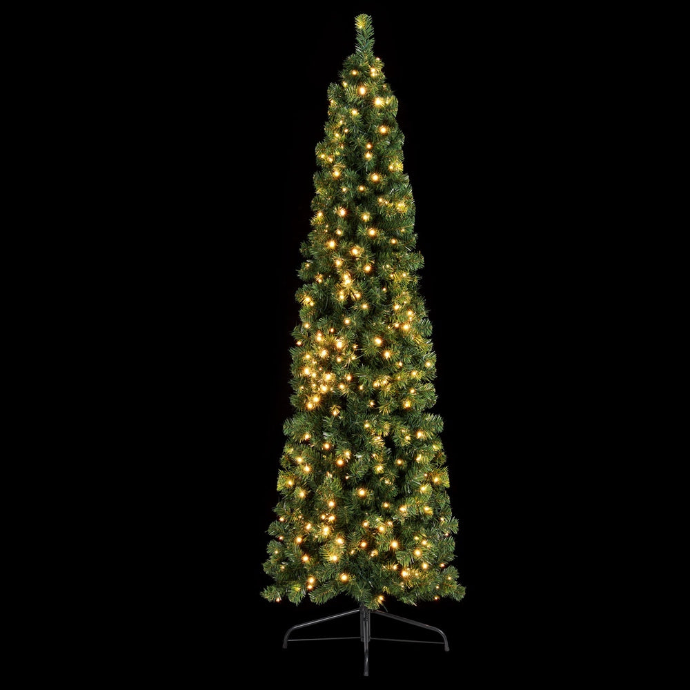 7FT Slimline LED Corner Christmas Half Tree - 430 Tips - Homecoze