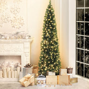 7FT Slimline LED Corner Christmas Half Tree - 430 Tips - Homecoze