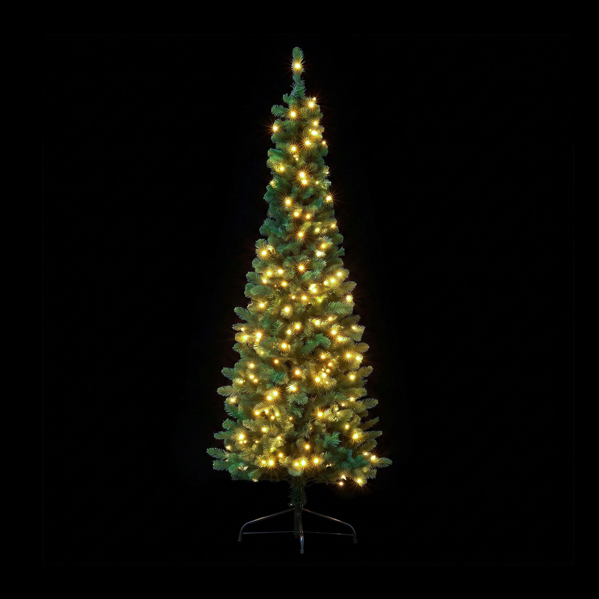8FT Pre-lit LED Corner Half Christmas Tree - 557 Tips