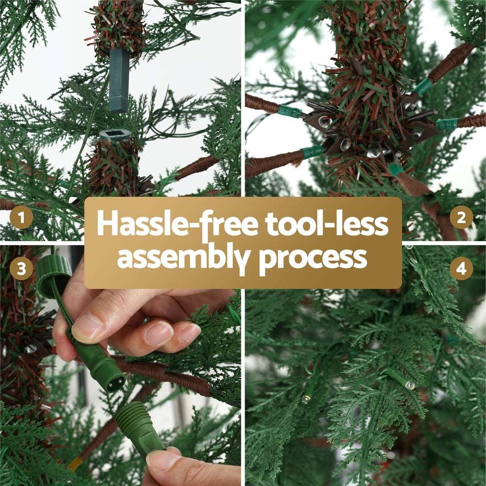 5FT Pre-lit LED Sparse Christmas Tree - 263 Tips - Homecoze