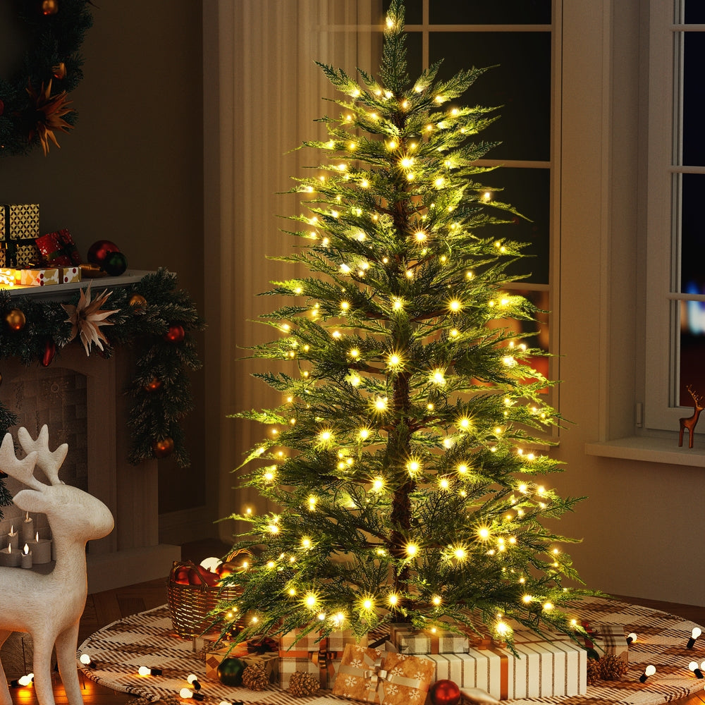 5FT Pre-lit LED Sparse Christmas Tree - 263 Tips - Homecoze