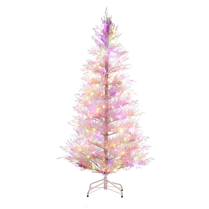Jingle Jollys 1.8M LED Christmas Tree 8 Modes Adjustable Multi Color Light Snowy - Homecoze