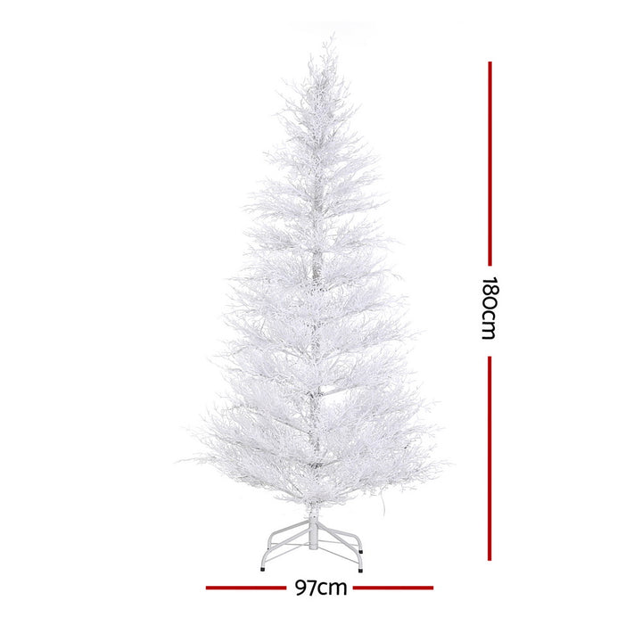 Jingle Jollys 1.8M LED Christmas Tree 8 Modes Adjustable Multi Color Light Snowy - Homecoze