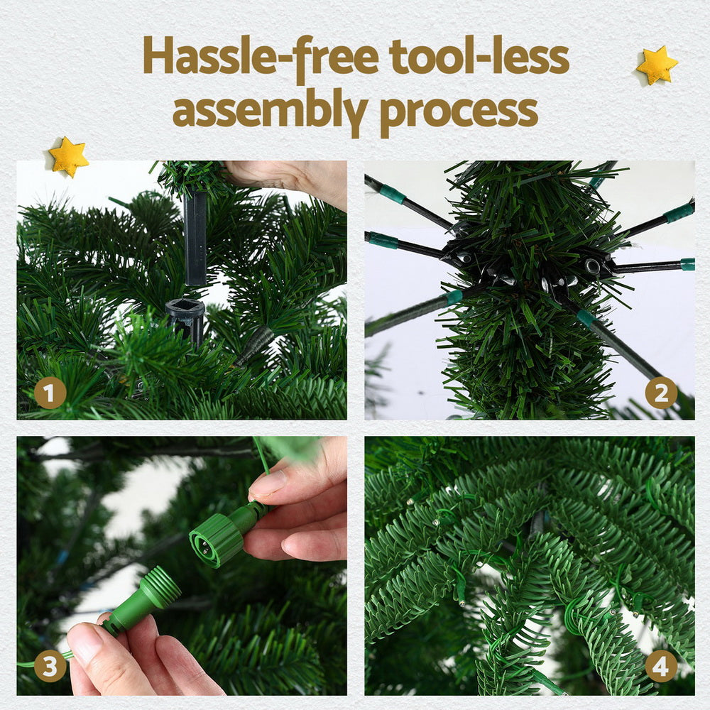 Jingle Jollys Christmas Tree 2.1M LED Sparse Xmas Tree 860 Tips Party Decoration - Homecoze