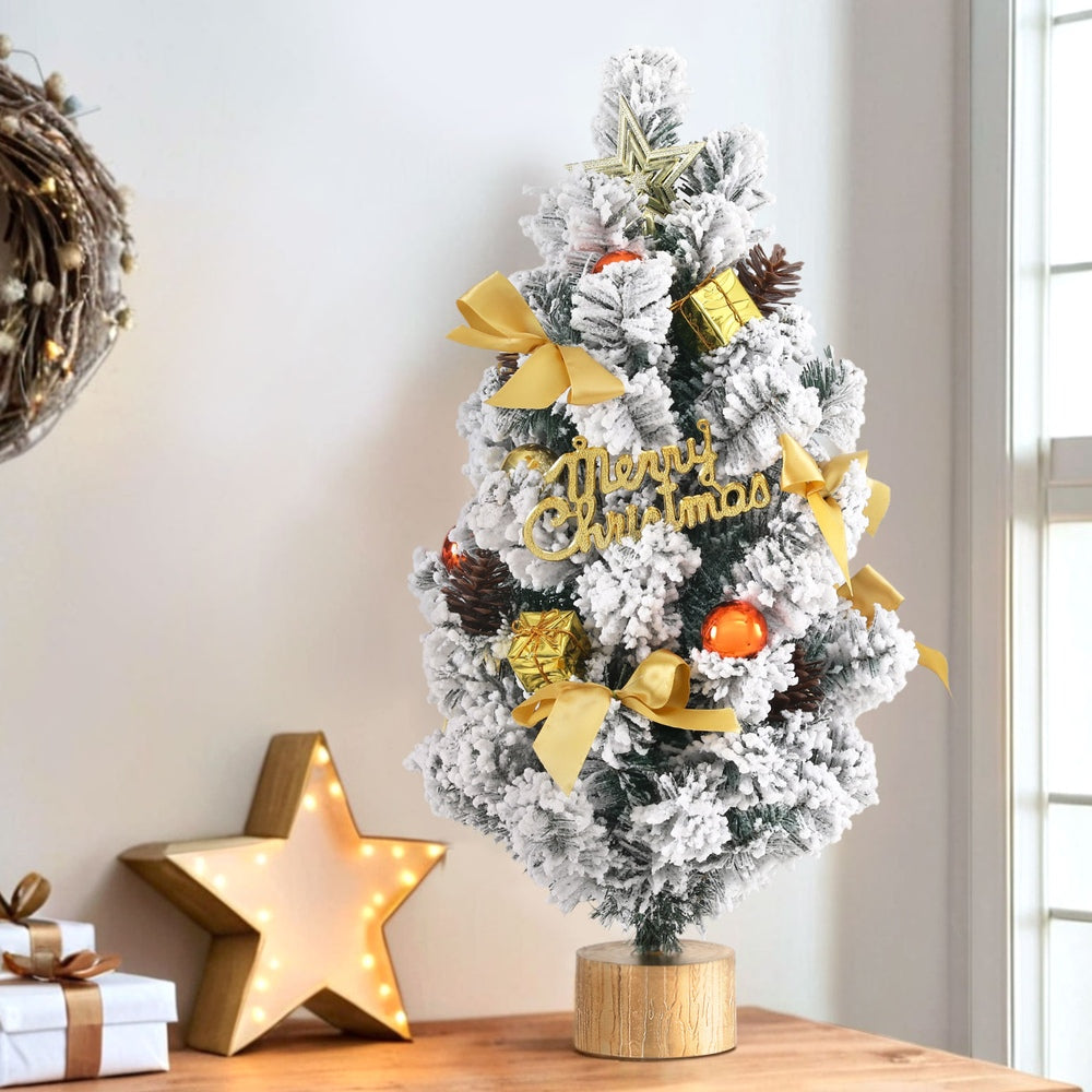 2FT (60cm) Snow Flocked Tabletop Christmas Tree