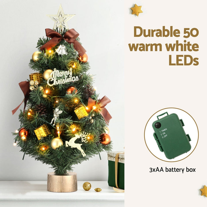 2FT (60cm) Tabletop Christmas Tree Battery LEDs