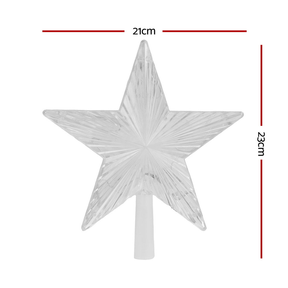 Jingle Jollys Christmas Tree Topper Star RGB LED Xmas Decor 80 Modes APP Control - Homecoze